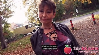 UGLY and OLD - MILF, almost GRANNY public fuck & no regrets Rubina dates66.com