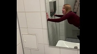 SugarNadya fucks in the airport bathroom right before her flight